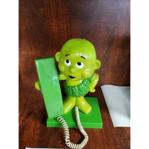 Little Green Sprout Jolly Green Giant Collectible Phone Vintage 1984 Broke - Picture 2 of 3
